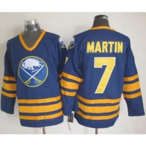 NHL Sabres 7 Rick Martin Navy Blue CCM Throwback Men Jersey