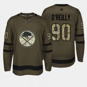 NHL Sabres 90 Ryan O'Reilly Olive Green Salute to Service Adidas Men Jersey
