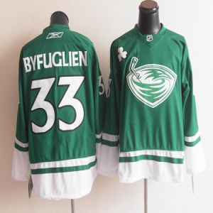 Dustin Byfuglien Green Jersey, Atlanta Thrashers #33 NHL Jersey