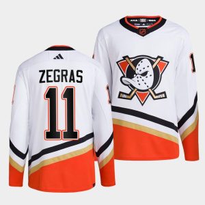 Men's Anaheim Ducks #11 Zegras Orange Adidas Jersey