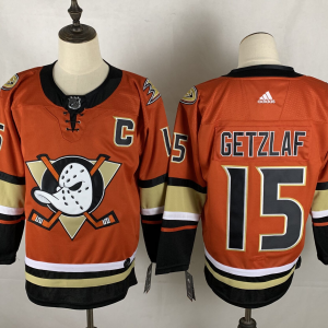 Men's Anaheim Ducks #15 Ryan Getzlaf Orange Adidas Jersey
