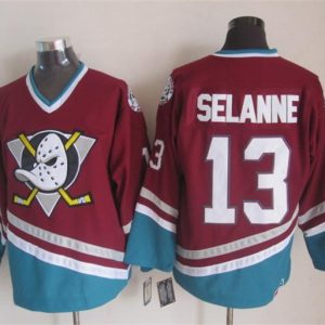 NHL Anaheim Ducks #13 Selanne Red Jersey