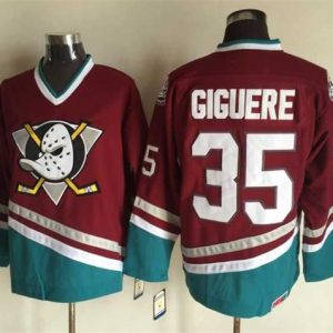 NHL Anaheim Ducks #35 Giguere Red Jersey