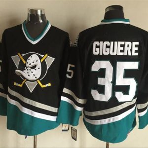 NHL Anaheim Ducks #35 Giguere Black Jersey