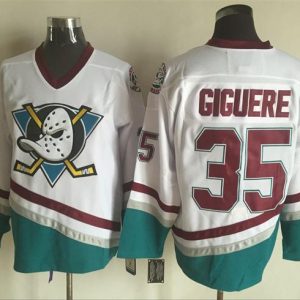 NHL Anaheim Ducks #35 Giguere White Jersey