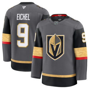 Men's Vegas Golden Knights #9 Jack Eichel Gray 2024-25 Alternate Stitched Hockey Jersey