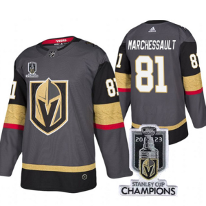 Men's Vegas Golden Knights #81 Jonathan Marchessault Gray 2023 Stanley Cup Champions Jersey