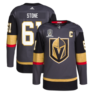 Men's Vegas Golden Knights #61 Mark Stone Gray 2023 Stanley Cup Champions Stitched Jersey