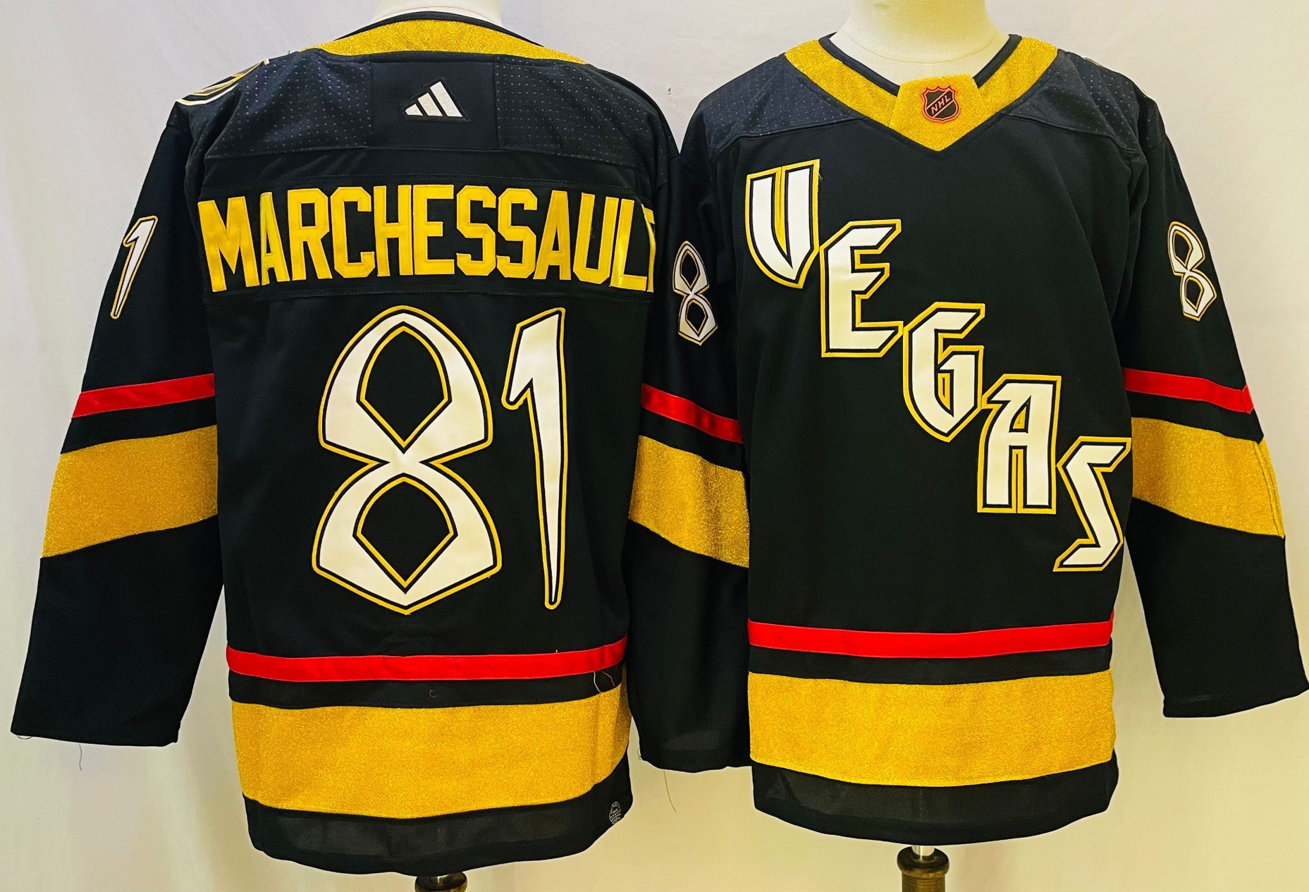 Men's Vegas Golden Knights #81 Marchessault Black Reverse Retro 2.0 Adidas Jersey