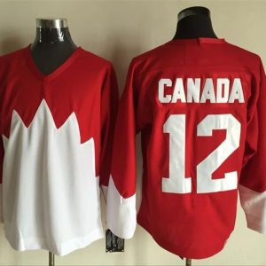 NHL Canada Team #12 Red Hockey Jersey