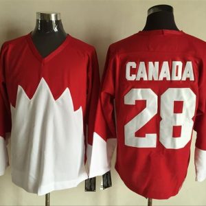 NHL Canada Team #28 Red Hockey Jersey