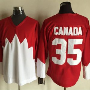 NHL Canada Team #35 Red Hockey Jersey