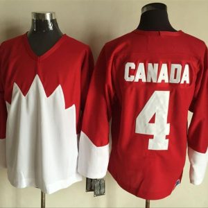 NHL Canada Team #4 Red Hockey Jersey