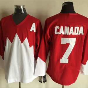 NHL Canada Team #7 Red Hockey Jersey with A Patch