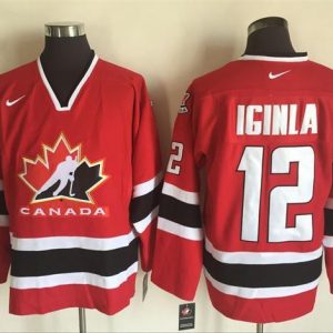 NHL Olympics #12 Lginla Red Throwback Jersey