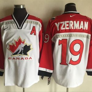 NHL Team Canada #19 Yzerman White Jersey
