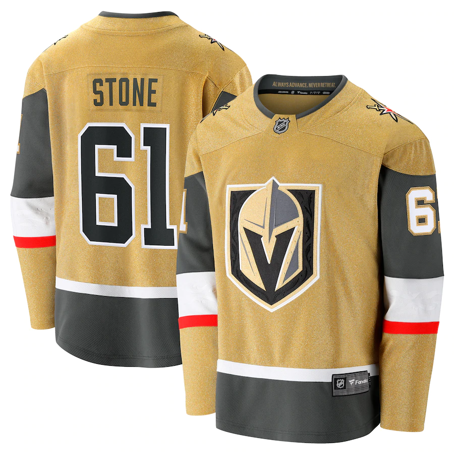 Men's Vegas Golden Knights #61 Stone Gold 2020/21 Alternate Premier Breakaway Jersey