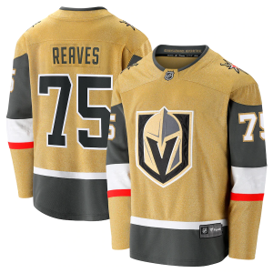 Men's Vegas Golden Knights #75 Reaves Gold 2020/21 Alternate Premier Breakaway Jersey