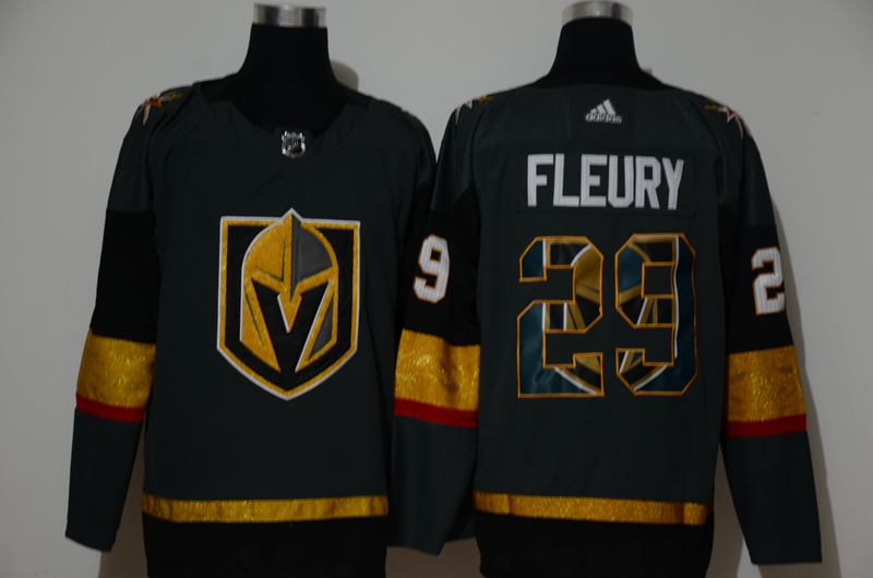 Adidas Men's Vegas Golden Knights #29 Fleury Grey Hockey Jersey