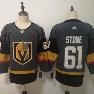 Adidas Mens Vegas Golden Knights #61 Mark Stone Grey Hockey Jersey