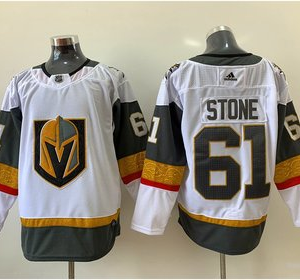 Adidas Mens Vegas Golden Knights #61 Mark Stone White Hockey Jersey
