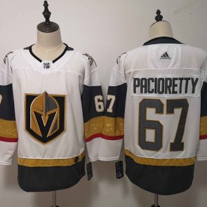 Adidas Mens Vegas Golden Knights #65 Pacioretty White Hockey Jersey