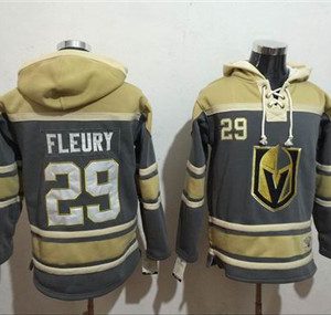 Vegas Golden Knights #29 Marc-Andre Fleury grey Hoodie