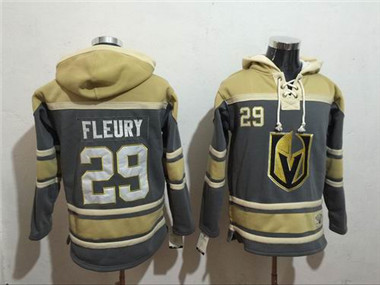 Vegas Golden Knights #29 Marc-Andre Fleury grey Hoodie