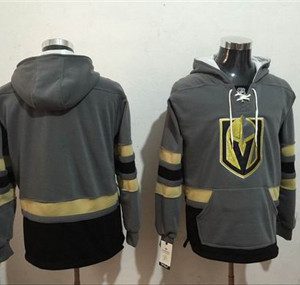 Vegas Golden Knights blank grey Pocket NHL Old Time Hockey Pullover