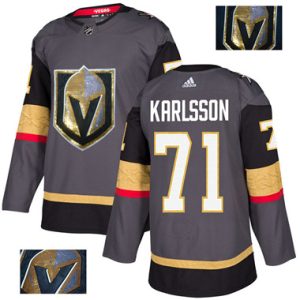 Vegas Golden Knights 71 William Karlsson Gray With Special Glittery Logo
