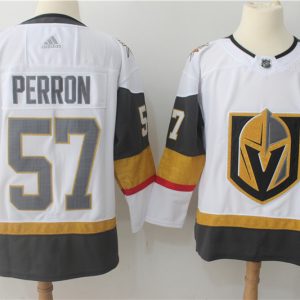 Adidas Mens Vegas Golden Knights #57 Perron White Hockey Jersey