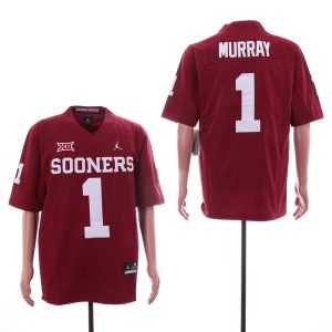 NCAA Oklahoma Sooners #1 Murray Red College Football Jerseys