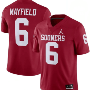 NCAA Oklahoma Sooners #6 Baker Mayfield Red Jersey