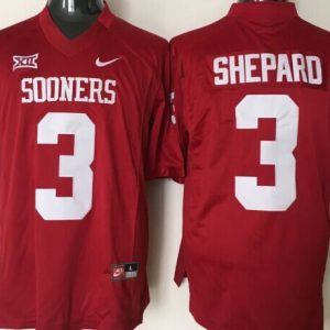 NCAA Oklahoma Sooners #3 Shepard Red 2016 Jersey