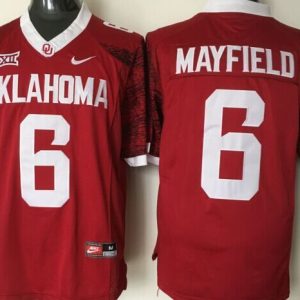NCAA Oklahoma Sooners #6 Mayfiel Red 2016 Jersey