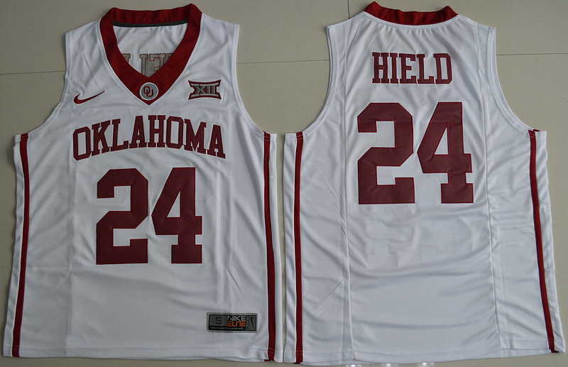 2016 Oklahoma Sooners Buddy Heild 24 Hype Elite College Basketball Jersey - White