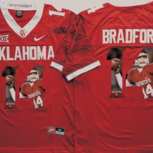NCAA Oklahoma Sooners Red #14 Bradford Fashion Jersey