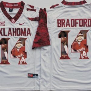 NCAA Oklahoma Sooners White Limited #14 Bradford Fashion Jersey