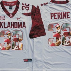 NCAA Oklahoma Sooners White Limited #32 Perine Fashion Jersey