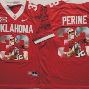 NCAA Oklahoma Sooners Red #32 Perine Fashion Jersey