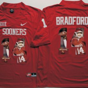 NCAA Oklahoma Sooners Red #14 Bradford Fashion Jersey