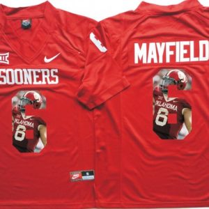 NCAA Oklahoma Sooners Red #6 Mayfield Fashion Jersey