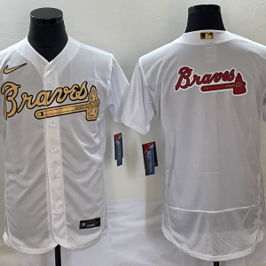 MLB Atlanta Braves 2022 All-Star White Team Big Logo Flex Base Elite Jersey