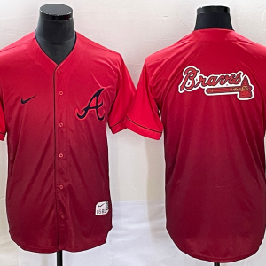 MLB Atlanta Braves Blank Red Game Nike Jersey