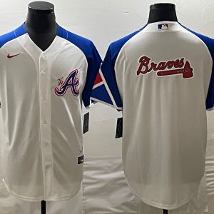 MLB Atlanta Braves Blank White 2023 City Connect Cool Base With Patch Jersey