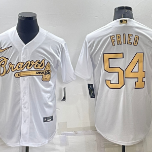Men's Atlanta Braves #54 Fried White 2022 All-Star Jersey