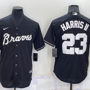 MLB Atlanta Braves #23 Harris II Black Game Nike Jersey