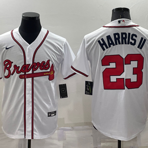 MLB Atlanta Braves #23 Harris II White Game Nike Jersey