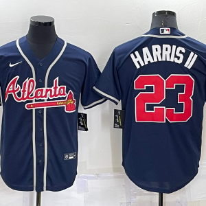 MLB Atlanta Braves #23 Harris II Blue Game Nike Jersey