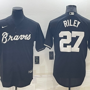 MLB Atlanta Braves #27 Austin Riley Black Game Jersey